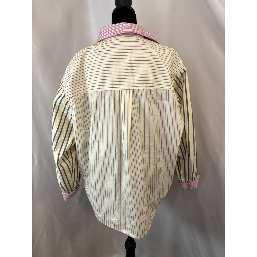 Anthropologie Drawstring Hem Button Down Shirt - Picture 3 of 8